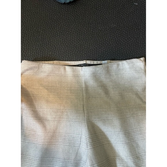 T Tahari tummy control plaid faux leather pants size Medium #144 - Picture 3 of 5
